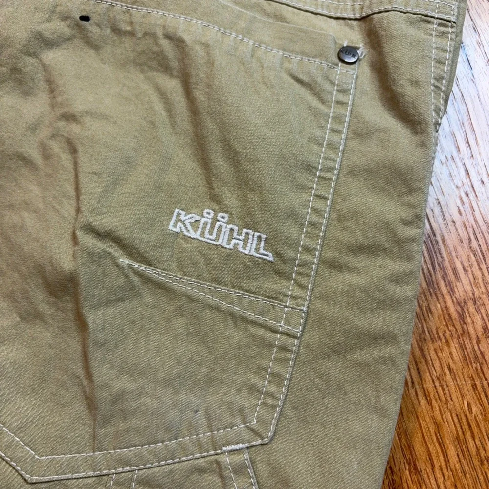 Kuhl Revolvr Pants Mens 33x32 Tan Hiking Outdoor Uberkuhl Articulated Knee FLAW - Picture 2 of 14